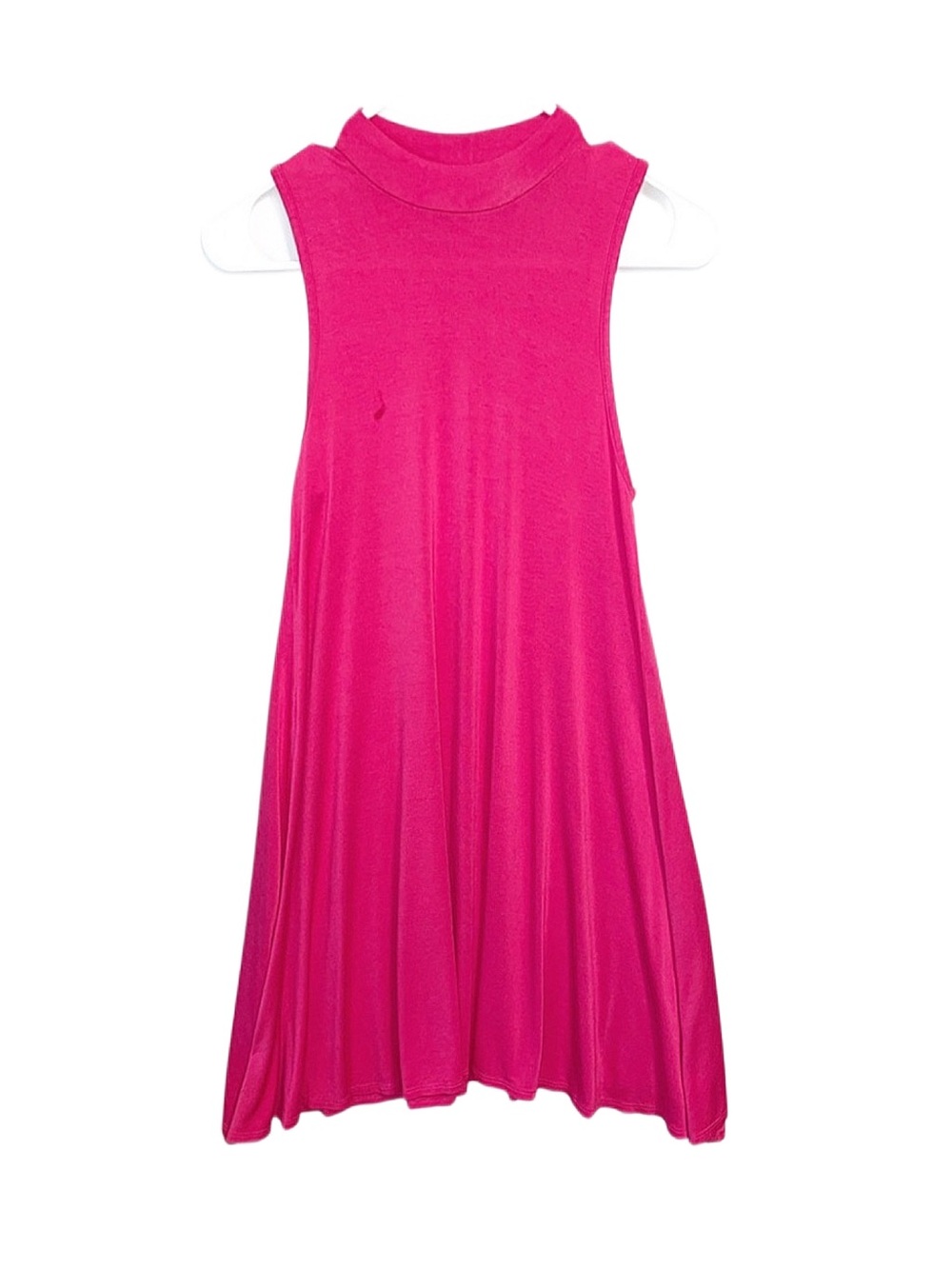 DECREE Women's Pink Mock Neck Sleeveless Dress